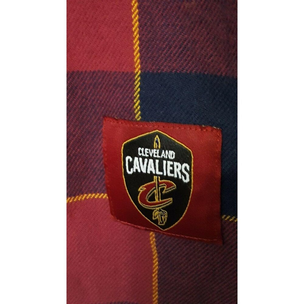 Levi's NBA Cleveland Cavaliers Gridiron Flannel Plaid Shirt Men Size Extra Large - Picture 3 of 10